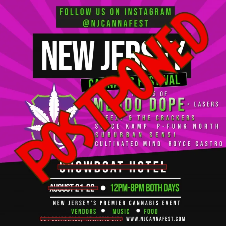 New Jersey cannabis festival in Atlantic City postponed