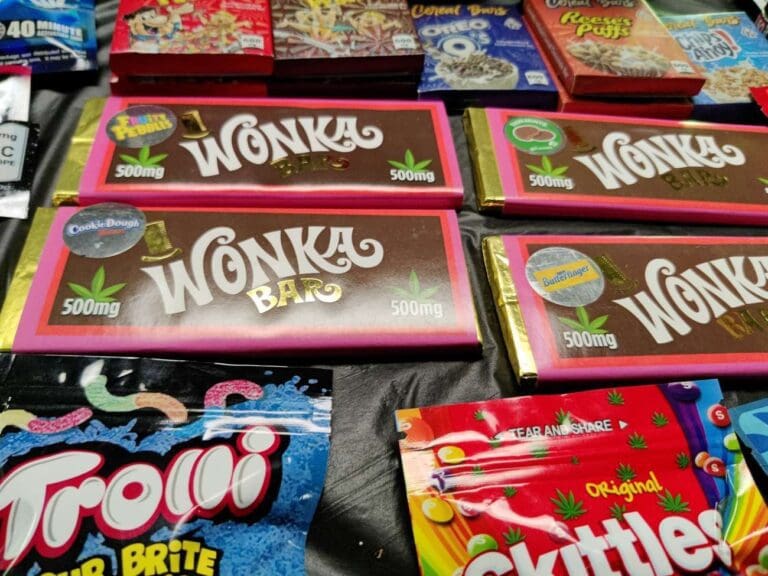 unlicensed cannabis products by underground cannabis operators pictured here looks like candy appealing to kids