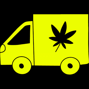 cannabis delivery truck for Door Dash intoxicating hemp