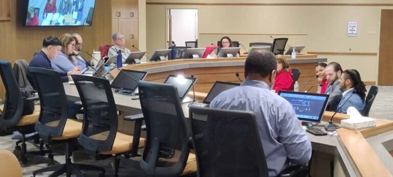 Jersey City Cannabis Control Board reviews dispensary applications at their meeting pictured here