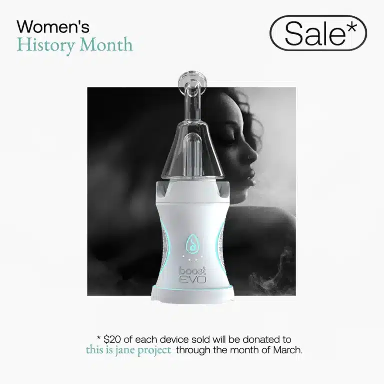 Dr Dabber white evo boost Women's History Month Donation dab rig