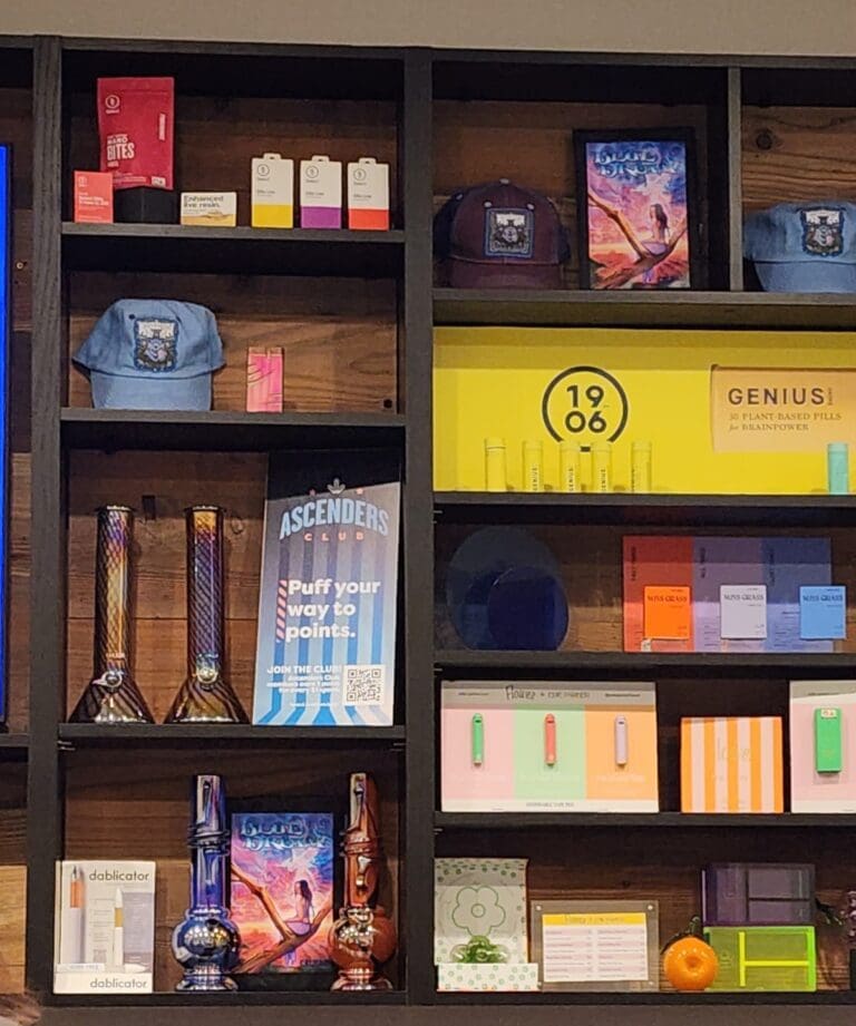 Hopewell Borough and Evolve Sky play shady games while the NJBAC cannabis training academy helps businesspeople open. Show floor cabinet of cannabis products displayed