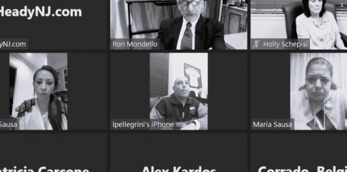 Hoboken cannabis license process alleged to be shady and resulted in a lawsuit. The Virtual Cannabis Board meeting is displayed here
