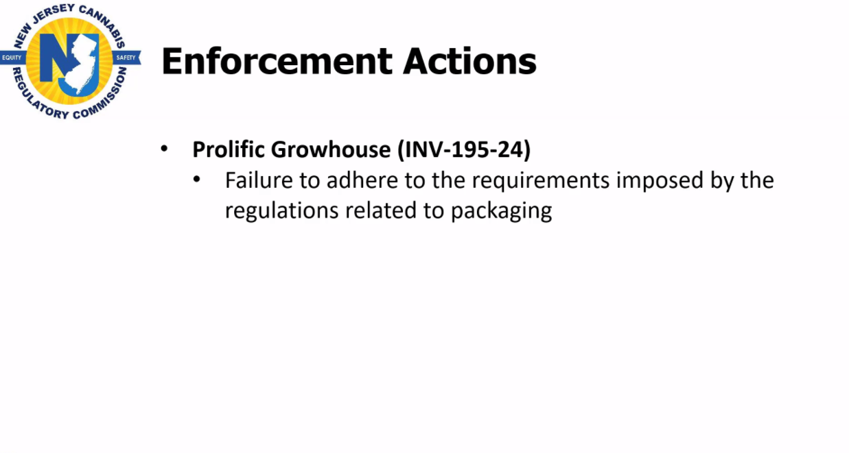 Prolific Growhouse fined by NJ-CRC, new cannabis testing labs rules introduced at meeting