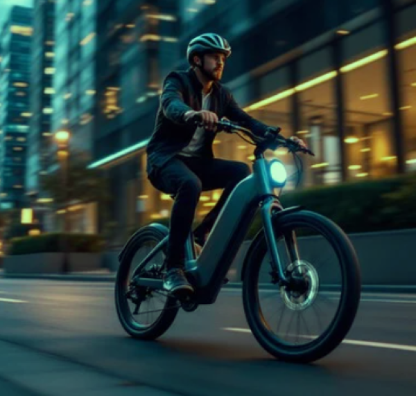 E-bike delivery of Blue Violets cannabis dispensary of Hoboken products with Priscotty