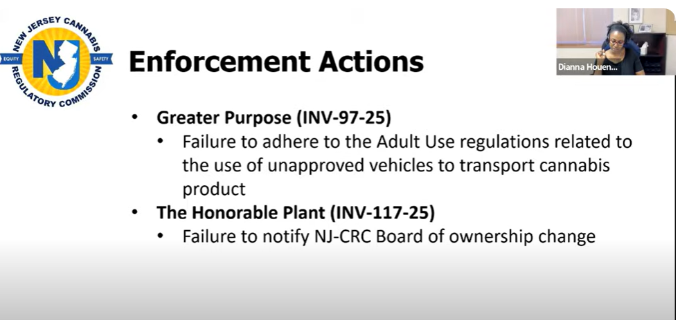 NJ-CRC Fines Companies, Reviews Complicated License Applications, Hemp Taxes