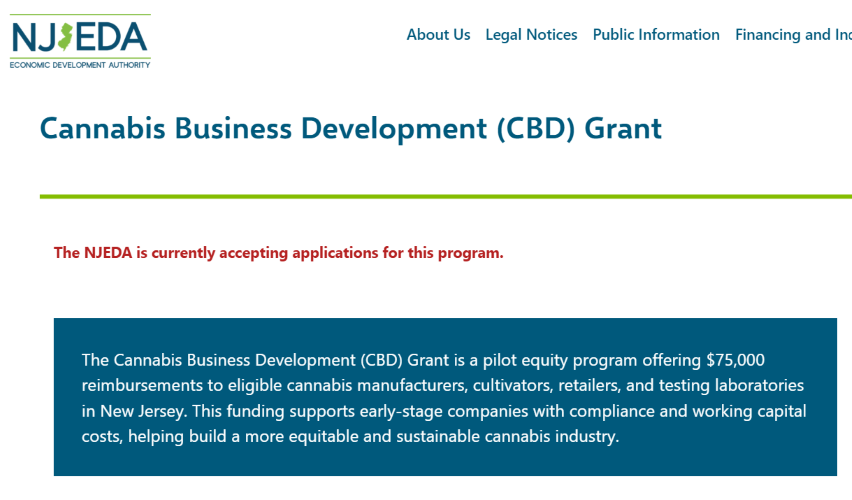 Some NJEDA Cannabis Grants Still Available for Limited Applicants